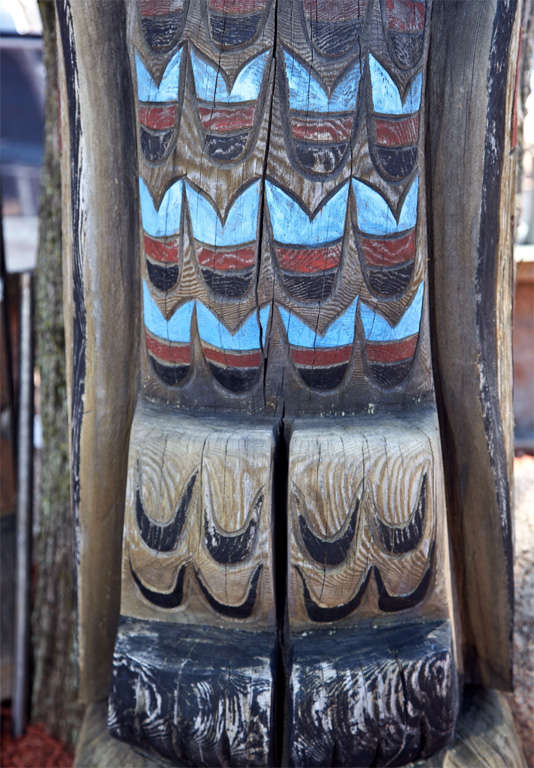 Vintage Northwest Native American Totem Pole In Good Condition In Stamford, CT