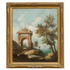 Continental School Painting. Oil on canvas.