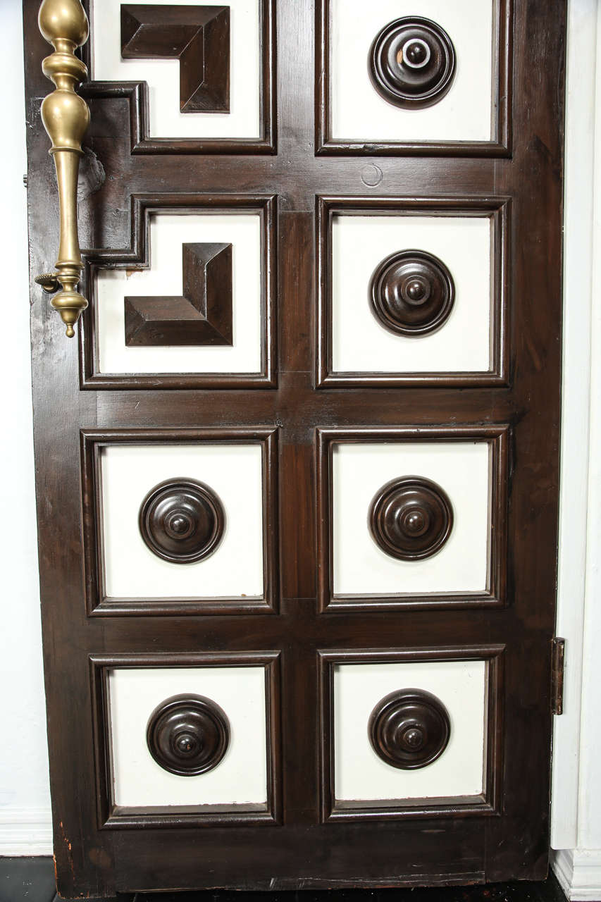 American 1930s Hollywood Regency Double-faced Coffered Doors