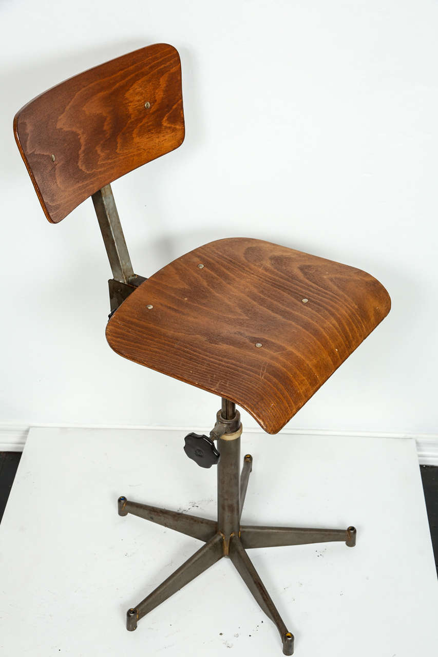 Industrial Drafting Chair at 1stDibs