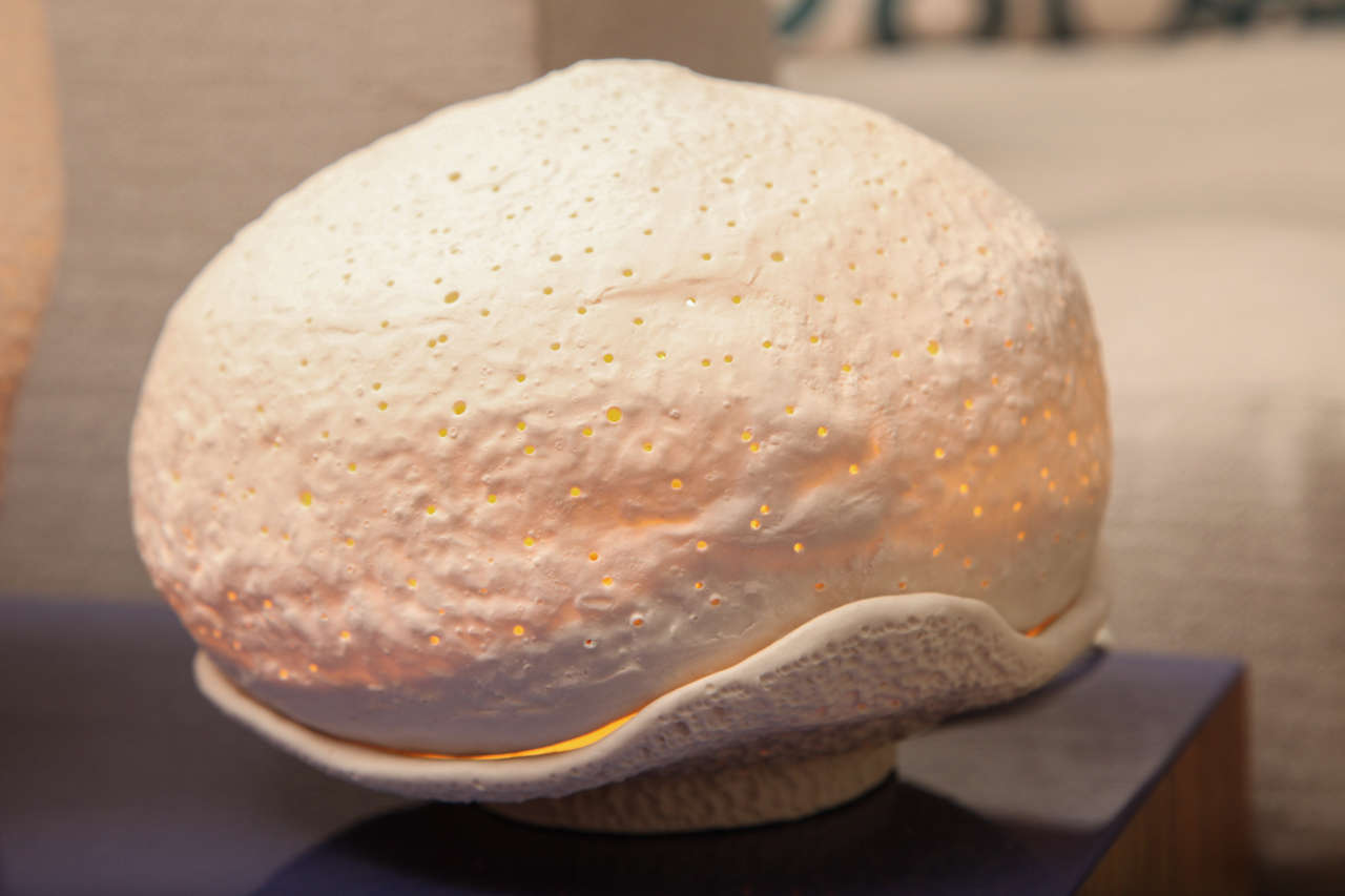 Organic Paper Porcelain Small Sponge Lamp by Freddy Borges