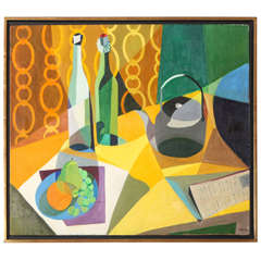 Modernist Still Life, Oil on Canvas by Ginx 6