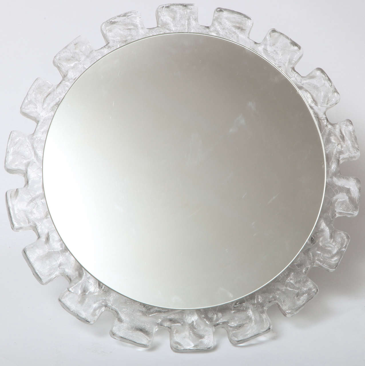A great illuminated wall mirror with a curved molded resin frame.  Great for a powder room or entrance.