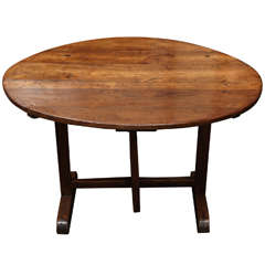 Used French Folding Wine Table, Circa 1840