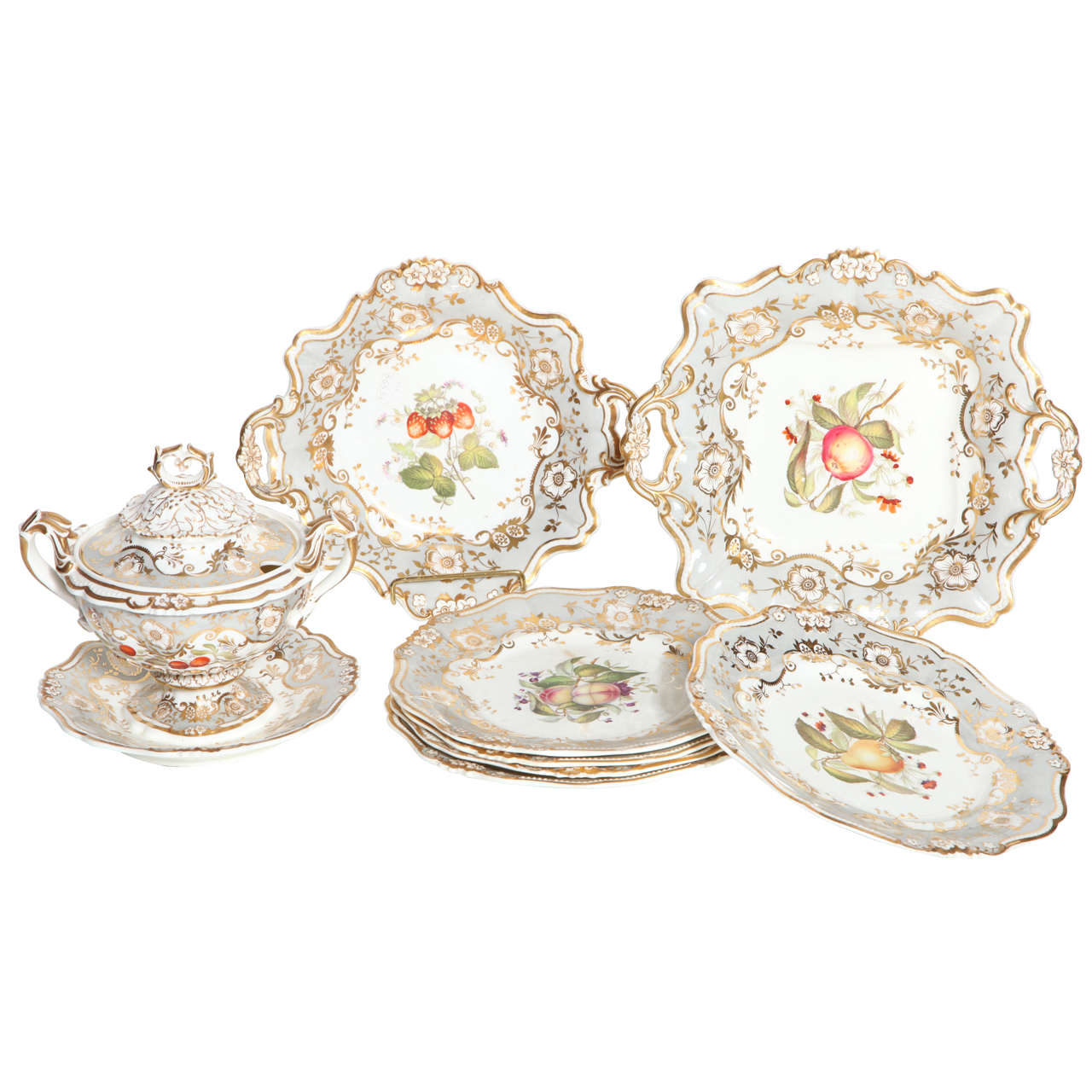 Early 19th Century English Dessert Set For Sale