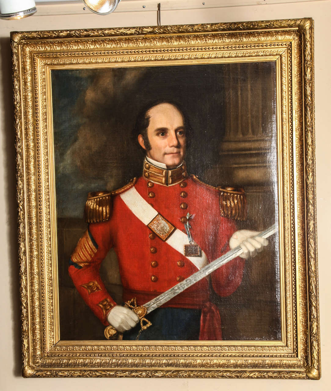 19th Century Portrait of an Officer, Oil on Canvas