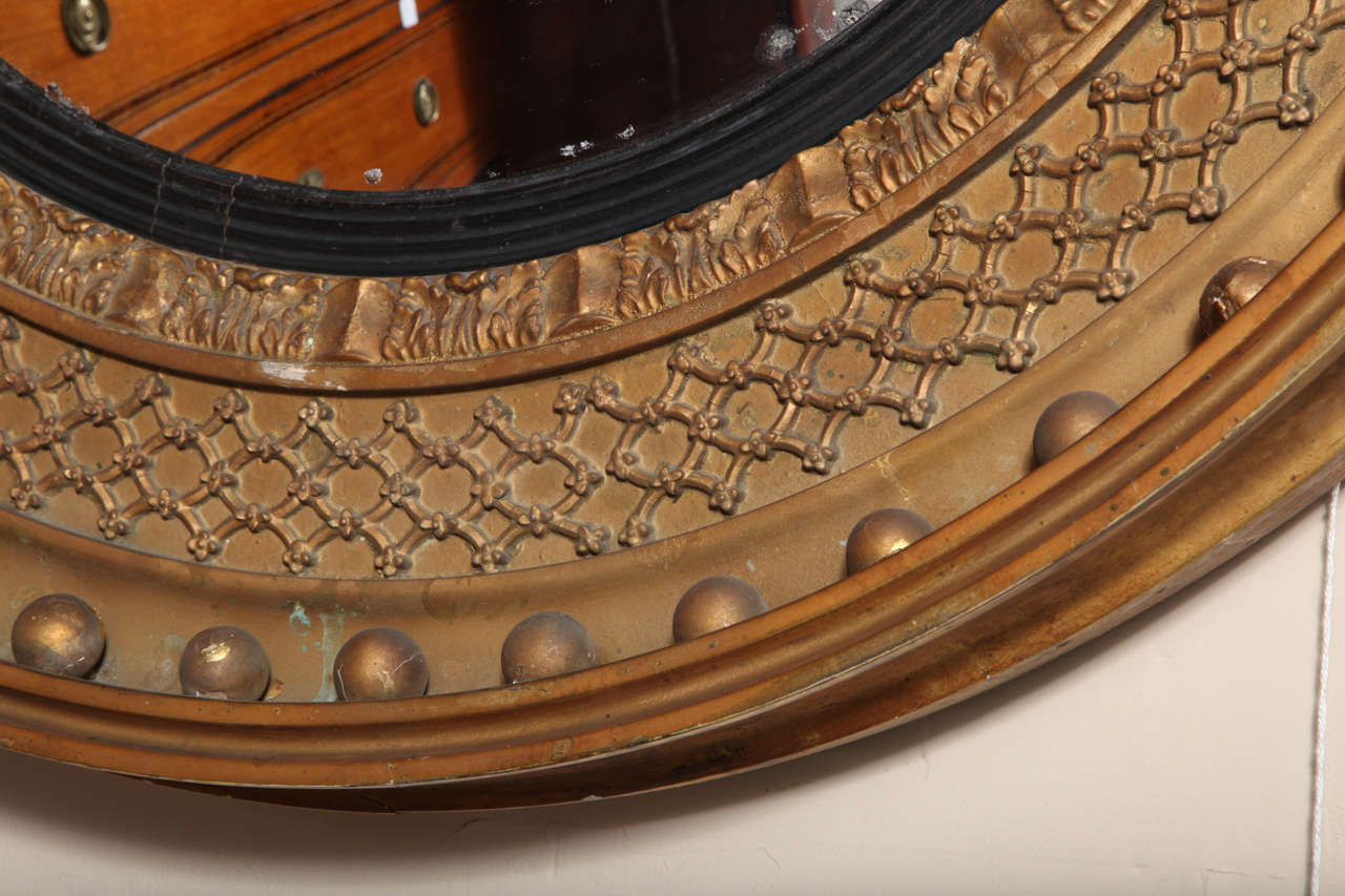 Exceptional 19th Century Gilded Convex Mirror 1