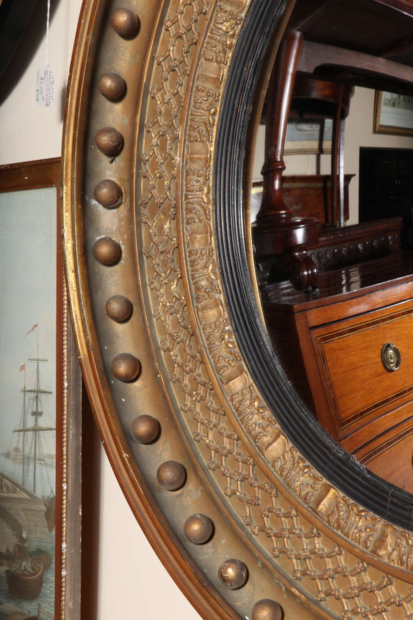 Exceptional 19th Century Gilded Convex Mirror 3