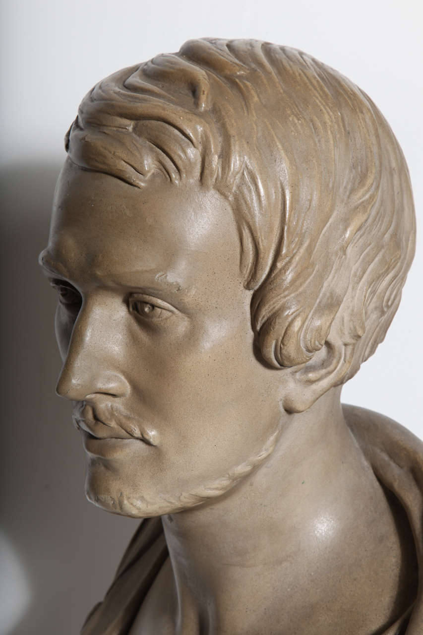 19th Century Plaster Bust of a Gentleman For Sale 5