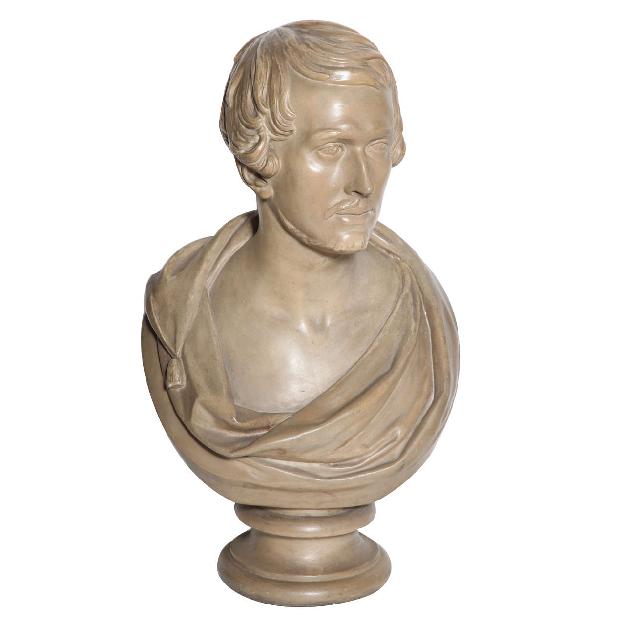 19th Century Plaster Bust of a Gentleman For Sale
