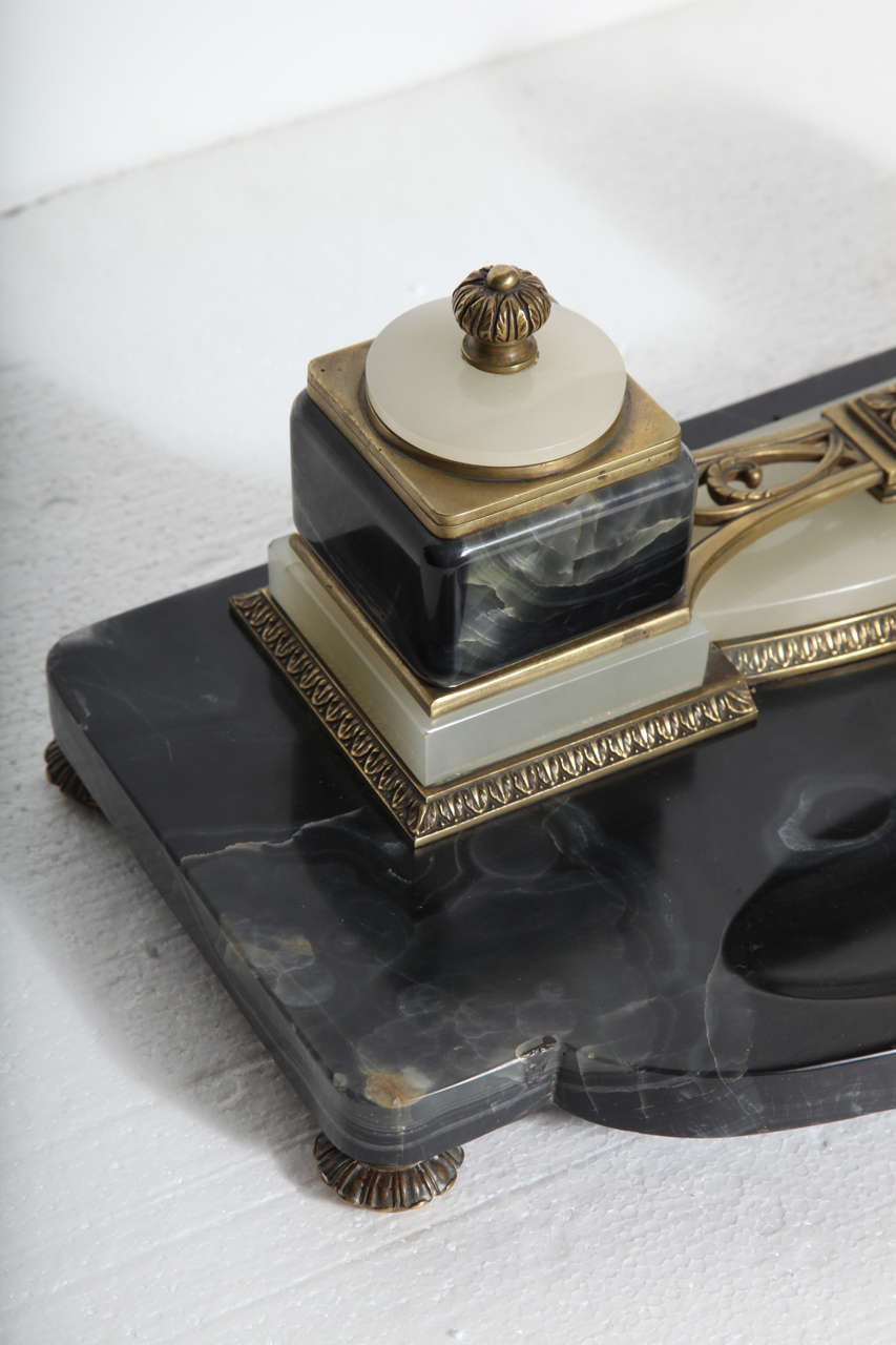 Late 19th Century Art Nouveau Inkwell In Good Condition For Sale In New York, NY