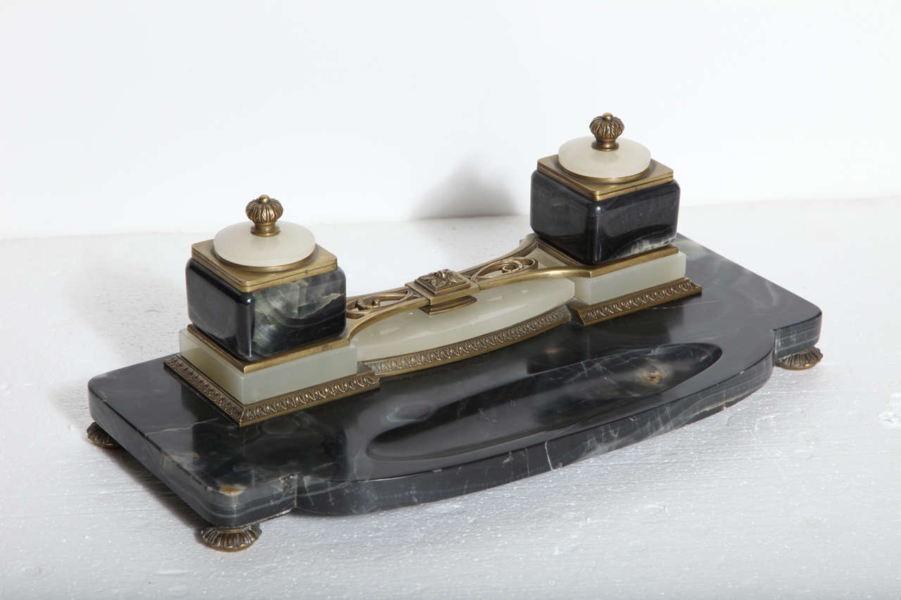 Late 19th Century Art Nouveau Inkwell For Sale 1