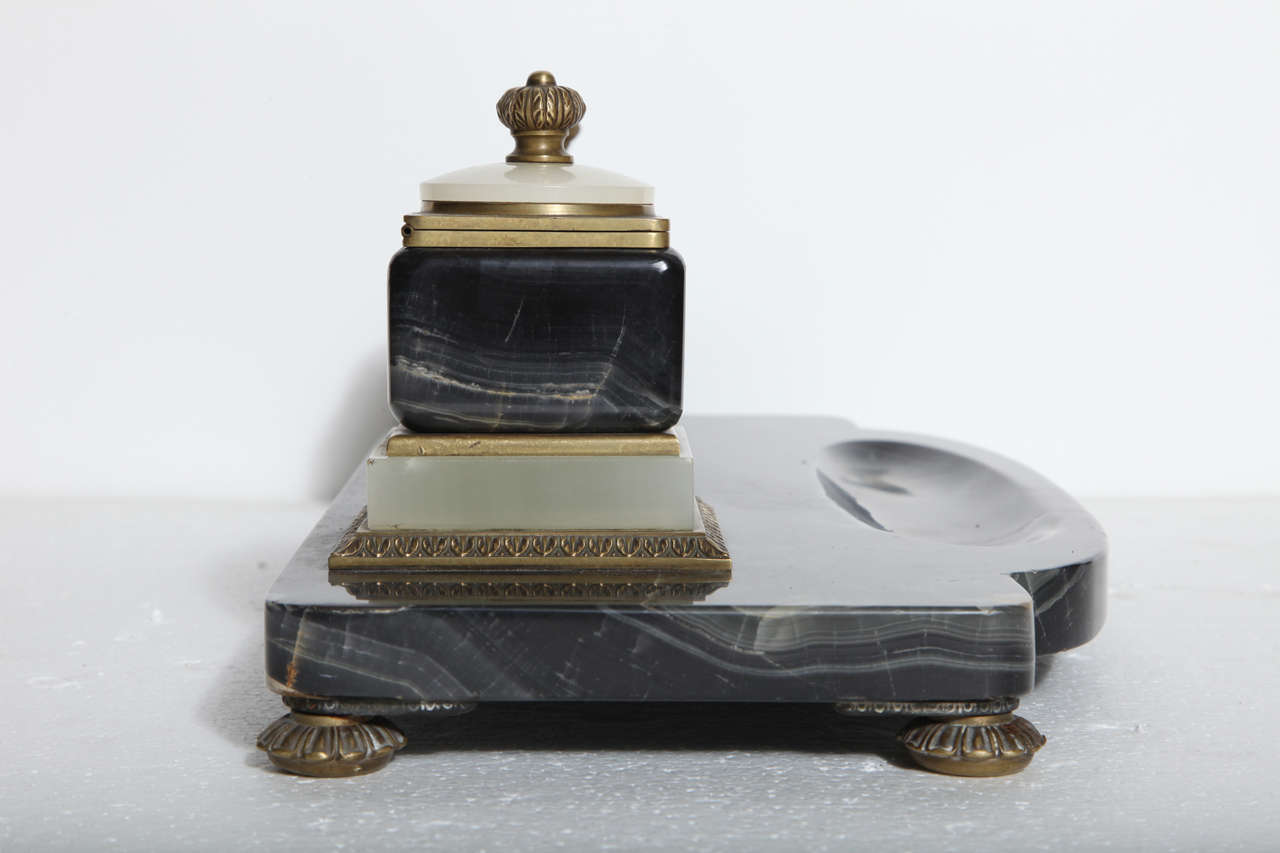Late 19th Century Art Nouveau Inkwell For Sale 3