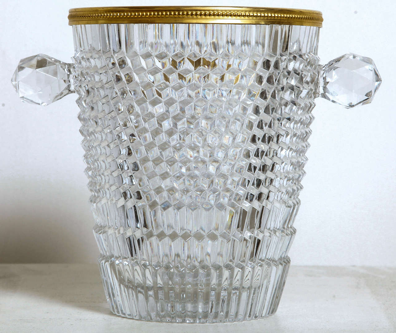 Mid-Century Modern Crystal Champagne Cooler For Sale