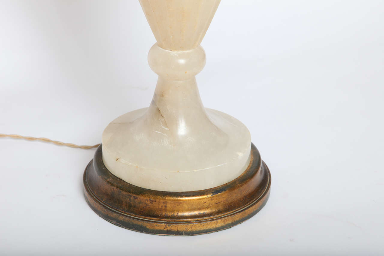 A 1920's Monumental French Art Deco Alabaster Table Lamp 2