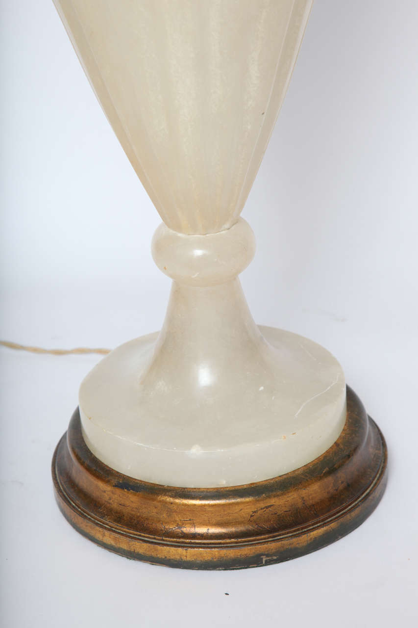 A 1920's Monumental French Art Deco Alabaster Table Lamp 4