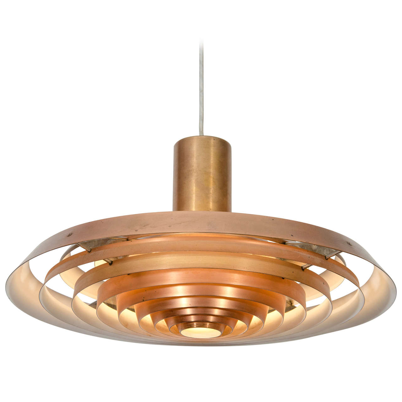 Midcentury Poul Henningsen "Plate" Pendant Light