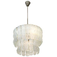 A Mid Century Murano Textured Glass Chandelier