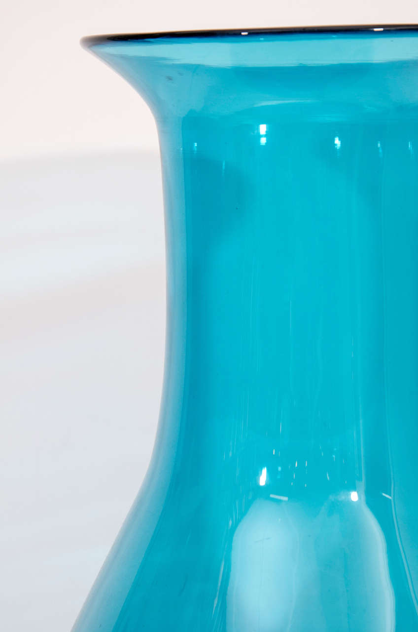 Large Mid Century Blenko Vase by Wayne Husted at 1stDibs