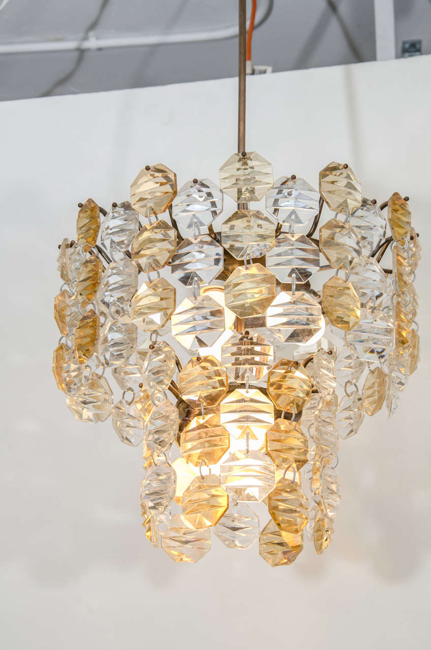 A Two-Toned Murano Glass Chandelier For Sale at 1stdibs