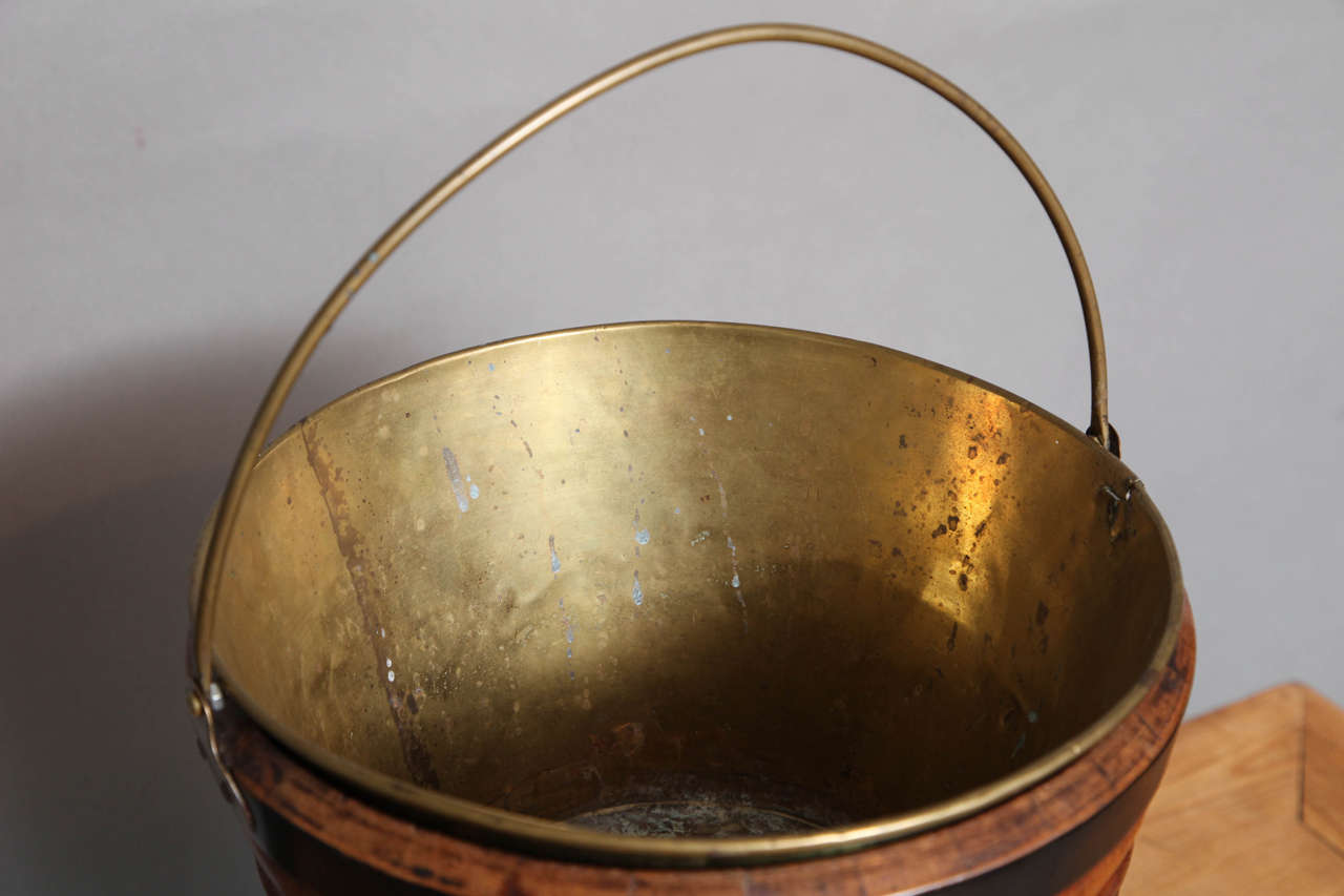 19th Century Dutch Turned and Ebonized Peat Bucket 1