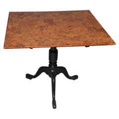 Swedish Painted and Burl Birch Root Tilt Top Table