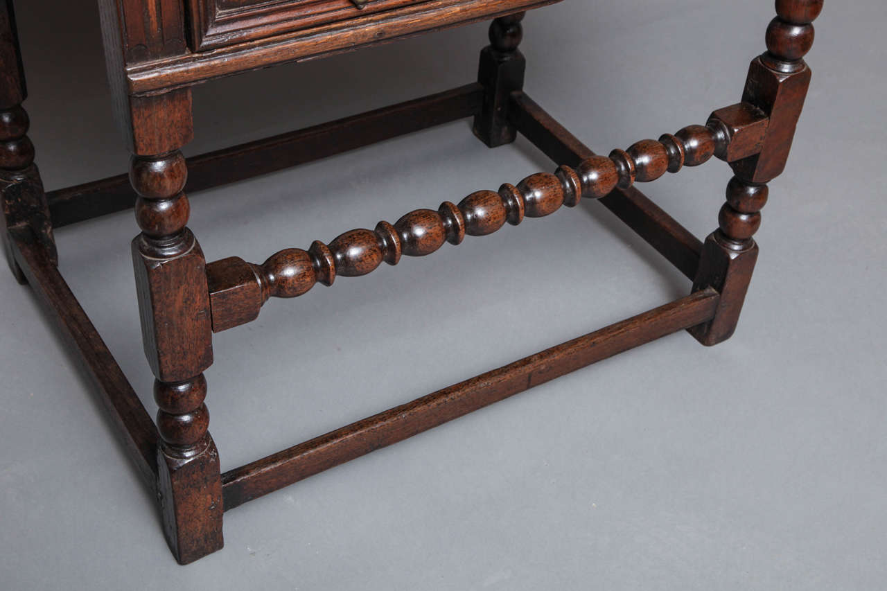 English Charles II Oak Side Table For Sale