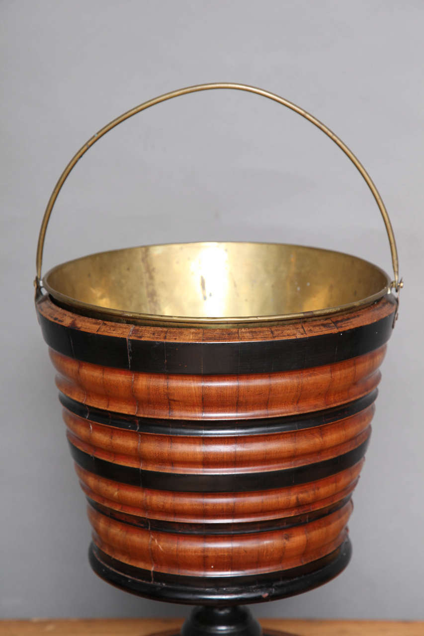 19th Century Dutch Turned and Ebonized Peat Bucket at 1stDibs