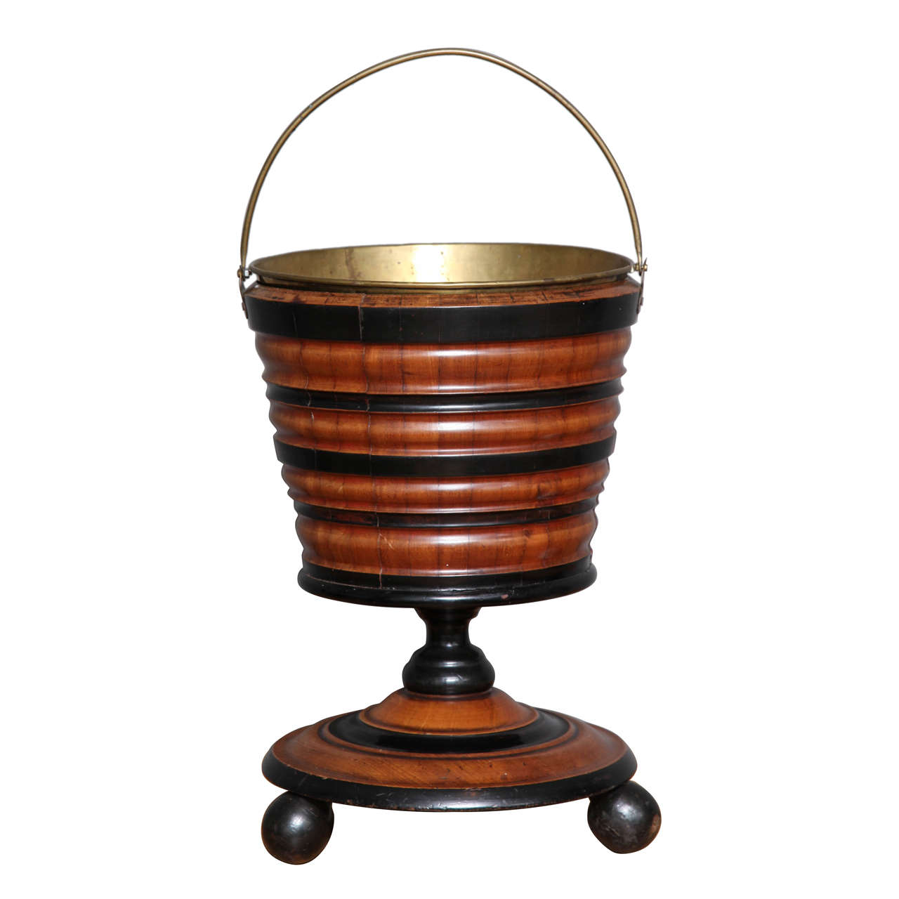 19th Century Dutch Turned and Ebonized Peat Bucket at 1stDibs