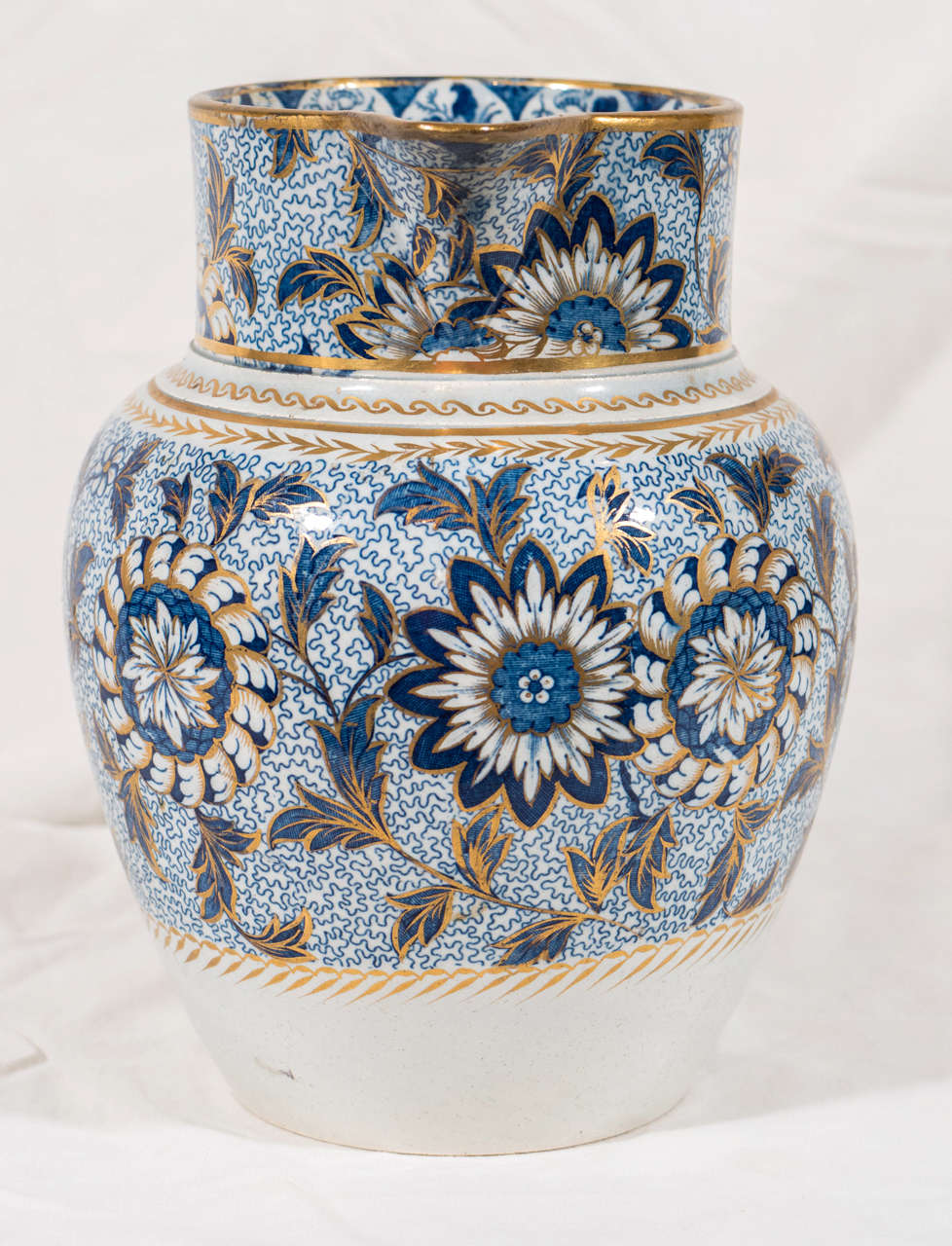 Regency Blue and White Pearlware Jug