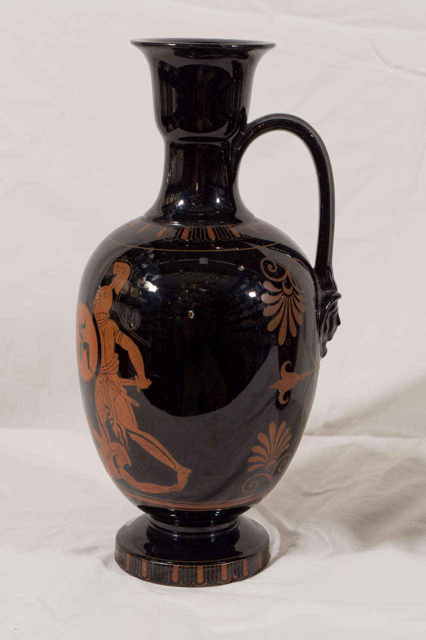 Pair of Samuel Alcock Etruscan Style Vases In Excellent Condition In Katonah, NY