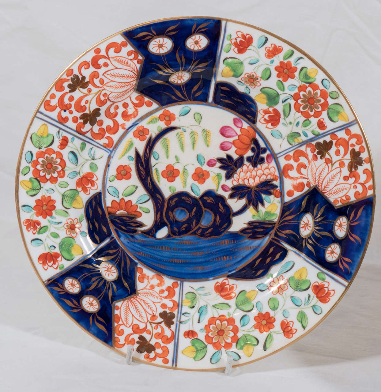 A Set of a Dozen Spode "Rock and Tree" Dessert Dishes