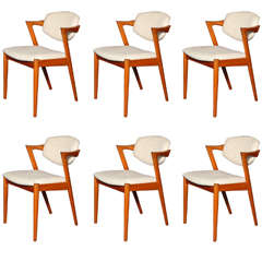 No. 42 Kai Kristiansen Dining Chairs, set of 4