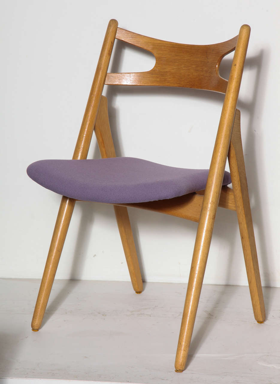 Scandinavian Modern Hans Wegner CH29 Sawbuck Dining Chairs, Set of Four For Sale