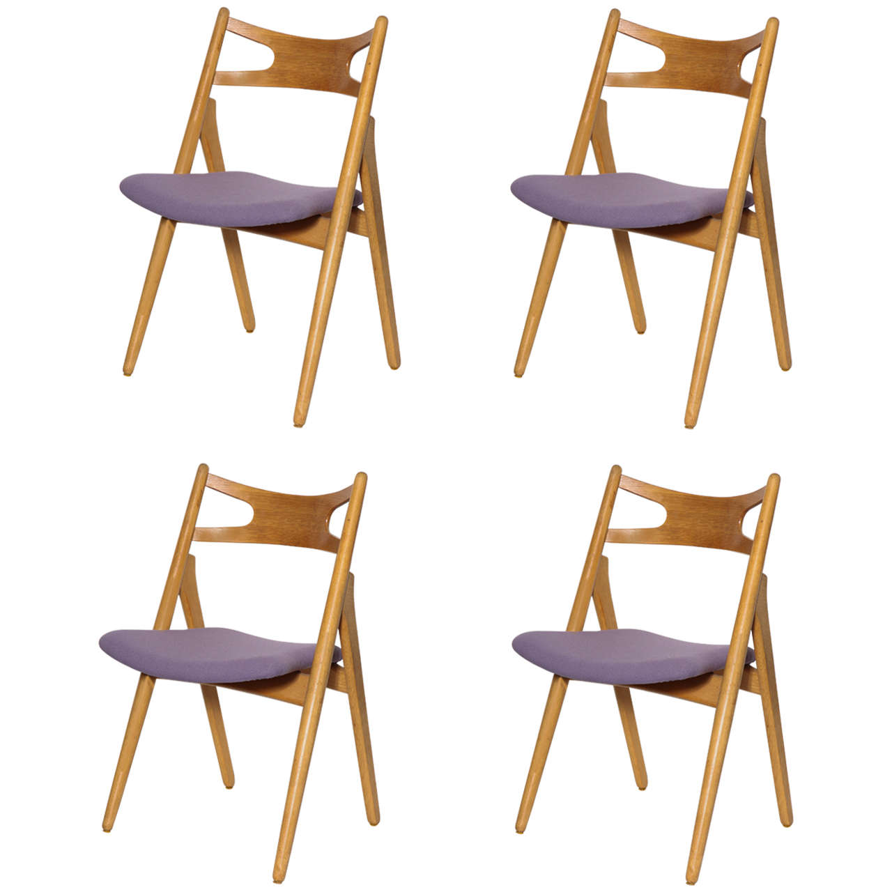 Hans Wegner CH29 Sawbuck Dining Chairs, Set of Four For Sale