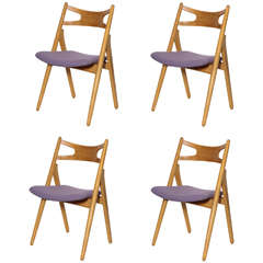 Hans Wegner CH29 Sawbuck Dining Chairs, Set of Four