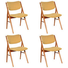 Teak Upholstered Dining Chairs by Dokka, Norway