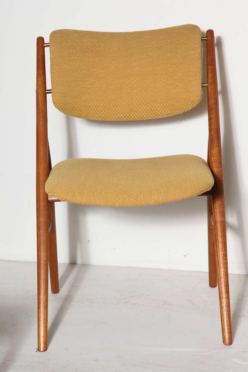 Teak Upholstered Dining Chairs by Dokka, Norway at 1stdibs