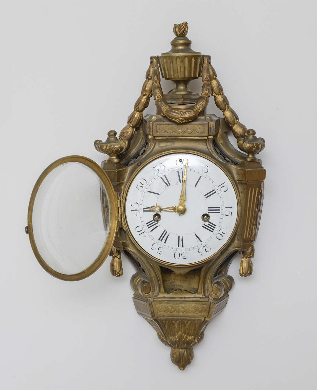Louis XVI Bronze Cartel Clock, Signed Mabille For Sale 1