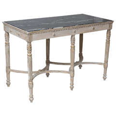 Neoclassical Marble Top Console