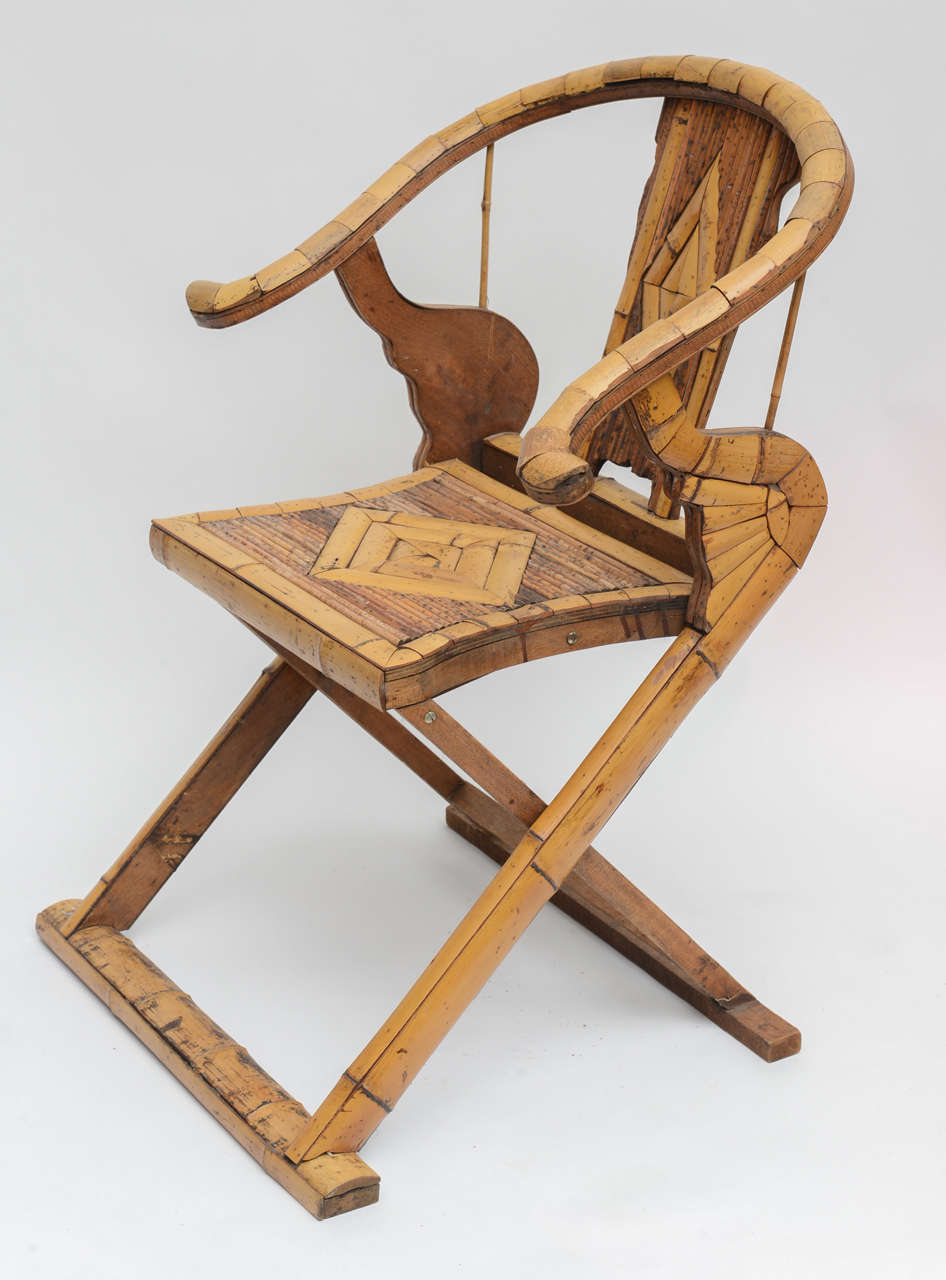 Chinese Bamboo Folding Chair For Sale