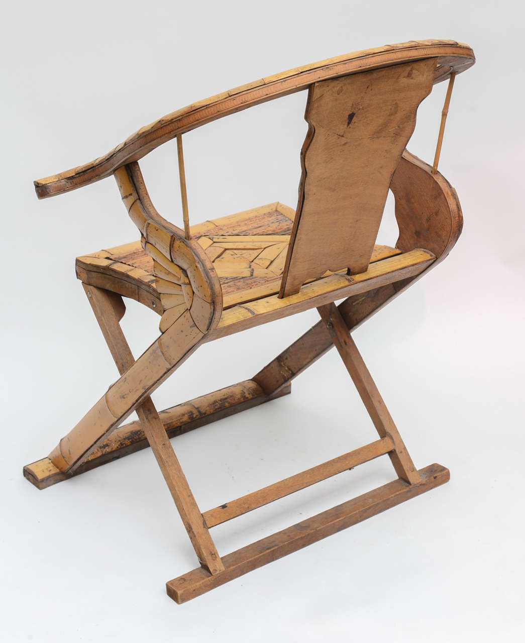 Mid-20th Century Bamboo Folding Chair For Sale