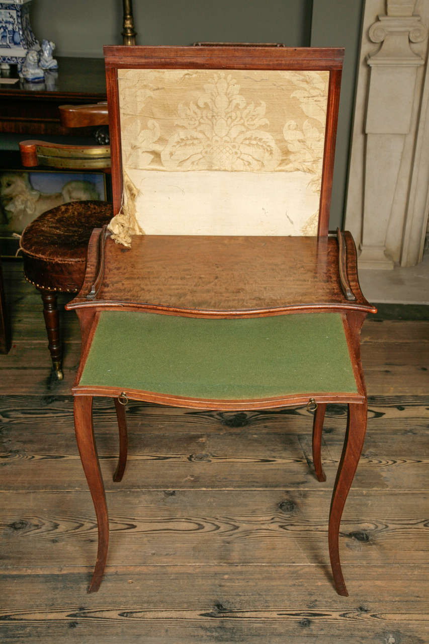 18th Century and Earlier A George Iii Figured Mahogany Lady’s Writing Table