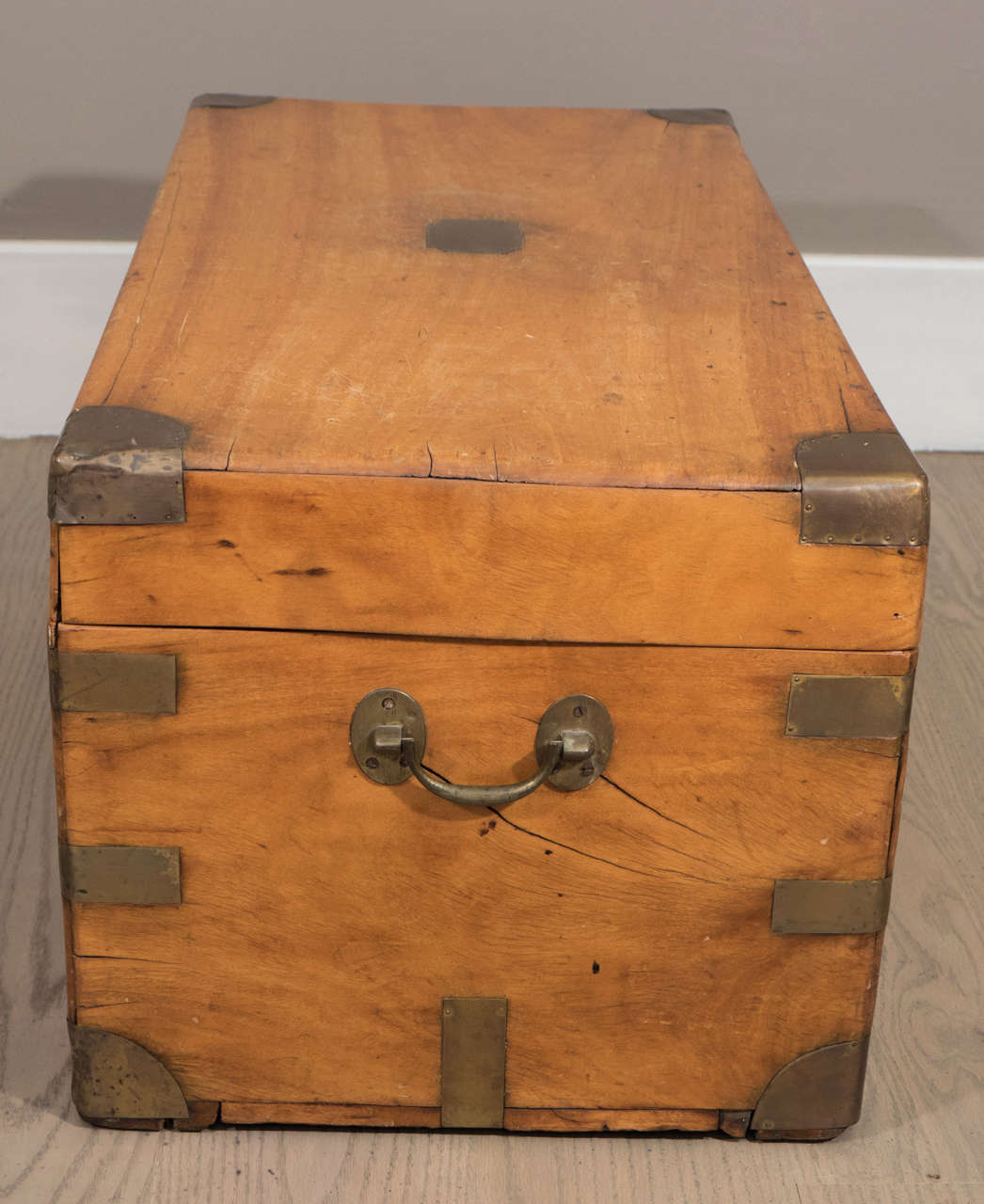 Chinese Export Camphorwood Sea Chest or Campaign Trunk For Sale 3