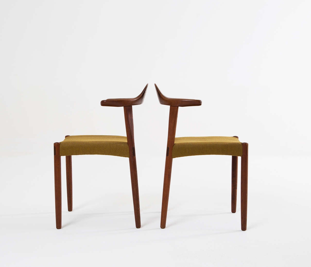 Mid-20th Century Set of Six Danish Teak Bullhorn Chairs