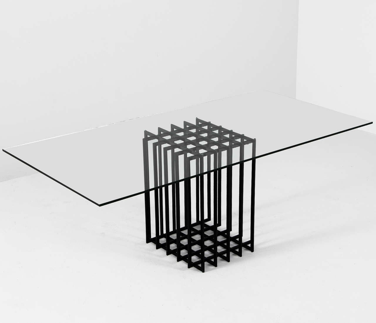 Mid-20th Century Pierre Cardin Sculptural Table in Glass and Metal