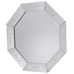 Vintage Octagonal Venetian Mirror