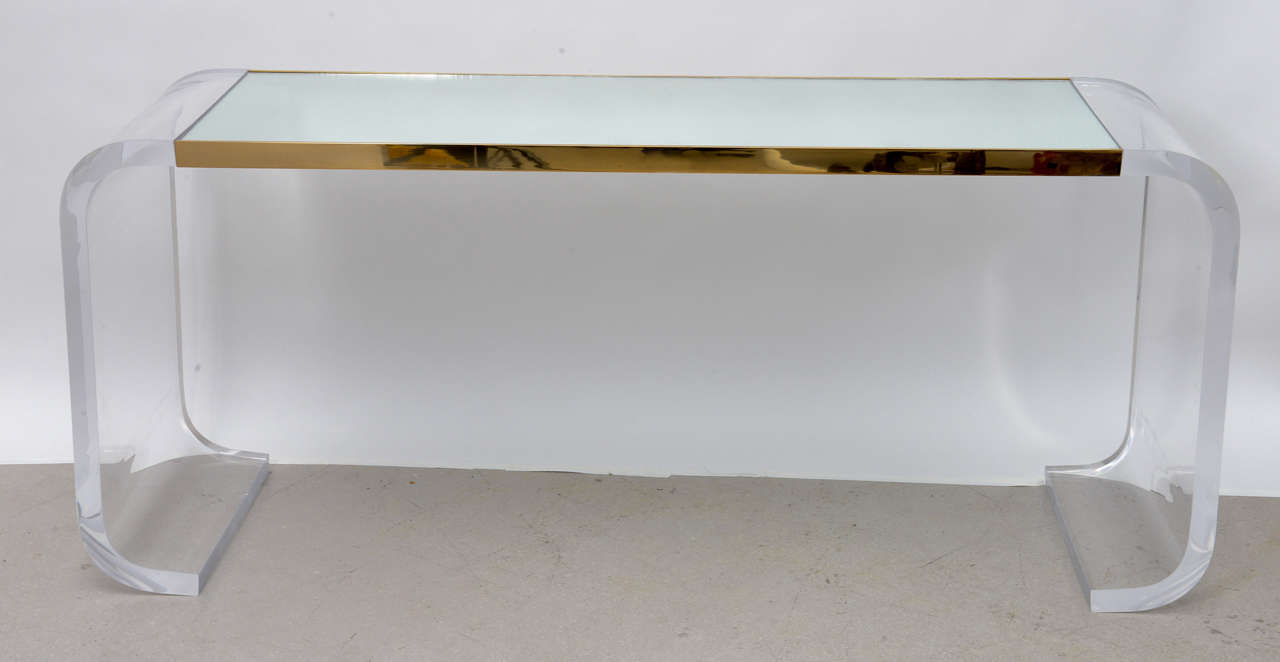 Mid-Century Modern waterfall console table.