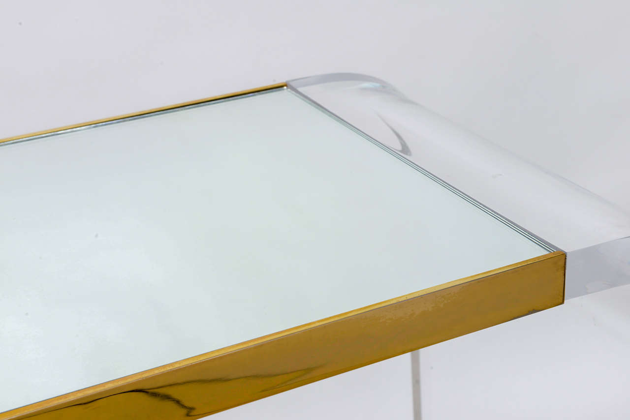Lucite Waterfall Console Table In Excellent Condition In West Palm Beach, FL