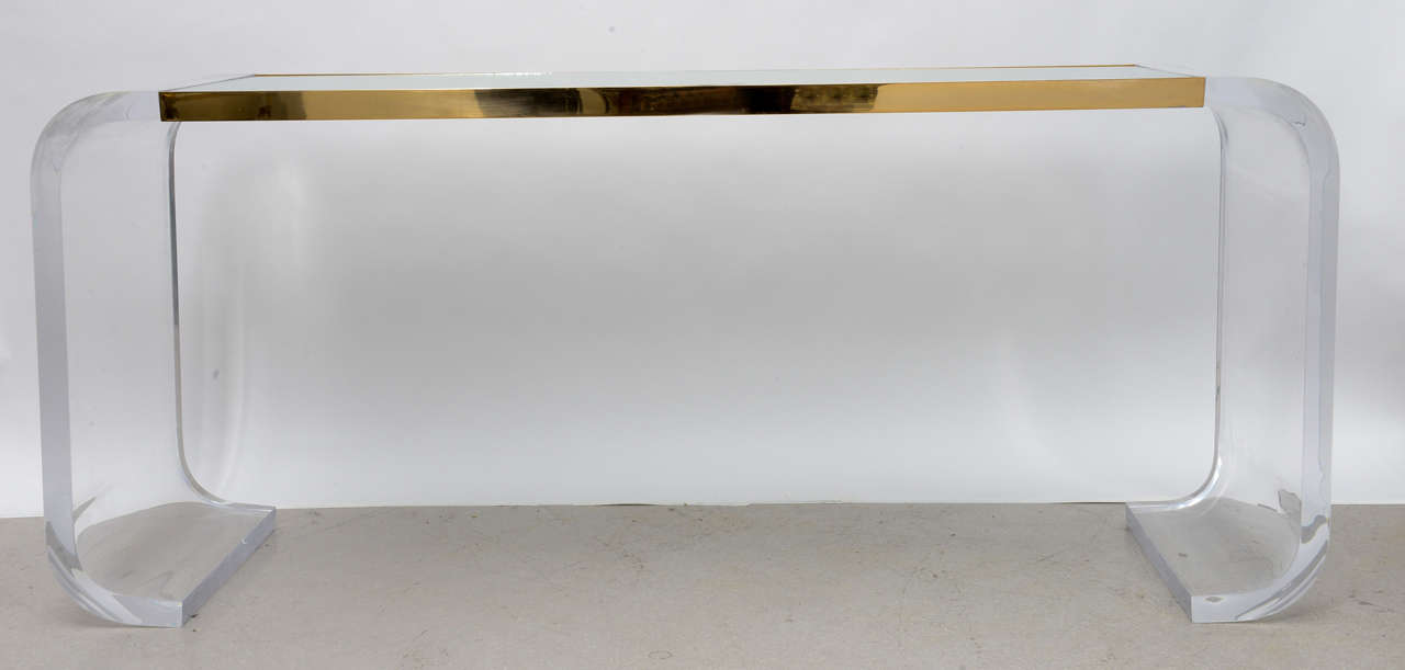 Lucite Waterfall Console Table 2